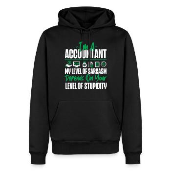Accountant Bookkeeper Accounting - Männer Premium Bio Hoodie - Schwarz - Vorne - Nico (187cm)