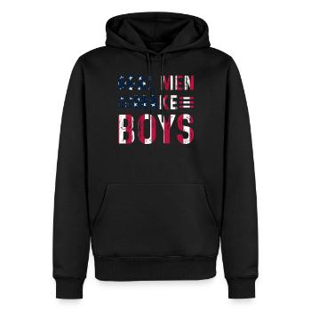 Boy Daddy - Real Men Make Boys Daddy To Be - Men’s Premium Organic Hoodie - black - Front - Nico (187cm)