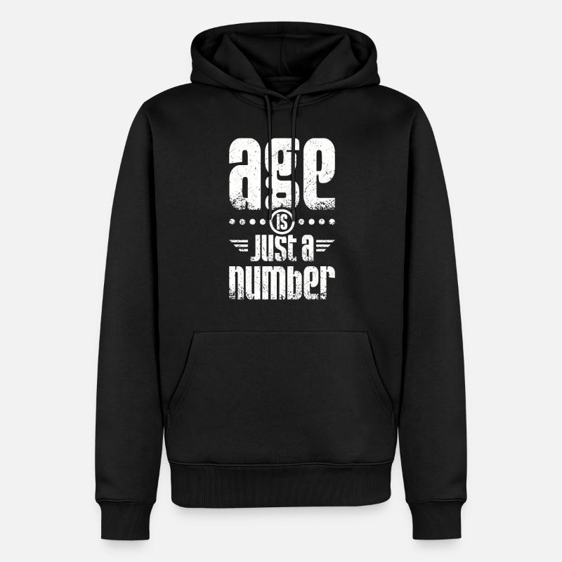 Age is just a number - Männer Premium Bio Hoodie - Schwarz
