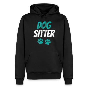Dog Sitter Dog Sitting Dog Sitting Dog - Sweat à capuche Premium bio Homme - noir - Devant - Nico (187cm)