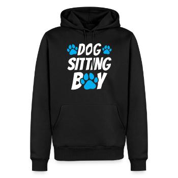 Hundesitter Junge Hundesitting Dog Sitting Hund - Männer Premium Bio Hoodie - Schwarz - Vorne - Nico (187cm)