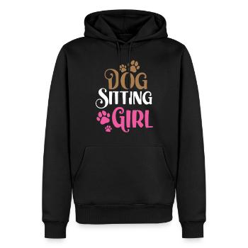 Hundesitterin Mädchen Hundesitting Dog Sitting - Männer Premium Bio Hoodie - Schwarz - Vorne - Nico (187cm)