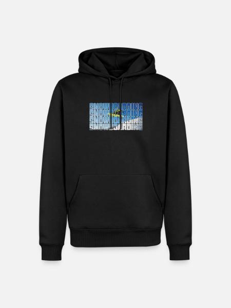 snowboarding - Männer Premium Bio Hoodie - Schwarz