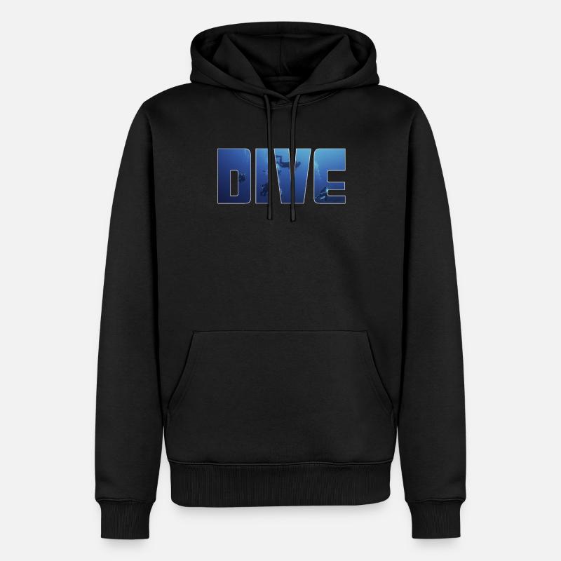 tauchen - Männer Premium Bio Hoodie - Schwarz