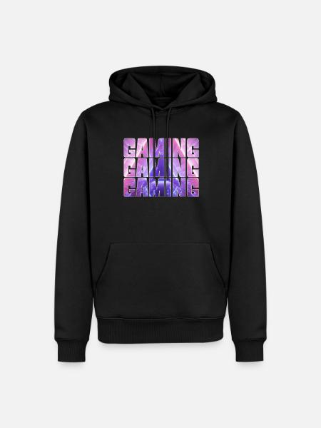Jeu - Sweat à capuche Premium bio Homme - noir