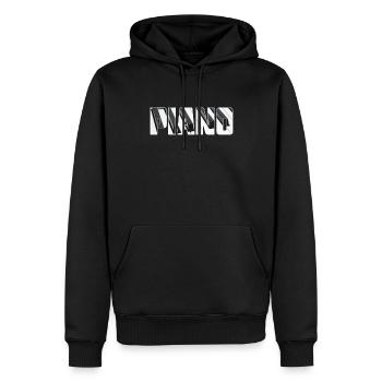 Piano - Men’s Premium Organic Hoodie - black - Front - Nico (187cm)