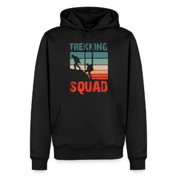 Trekking Team Wanderer Hike Randonnée - Sweat à capuche Premium bio Homme - noir - Devant - Nico (187cm)