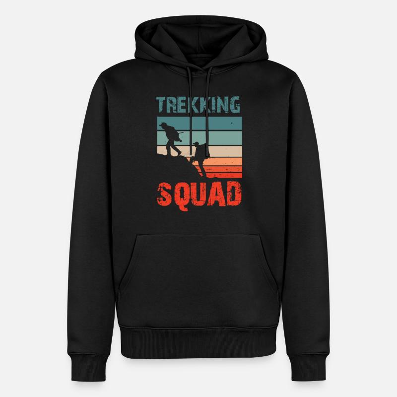Trekking Team Wanderer Hike Randonnée - Sweat à capuche Premium bio Homme - noir