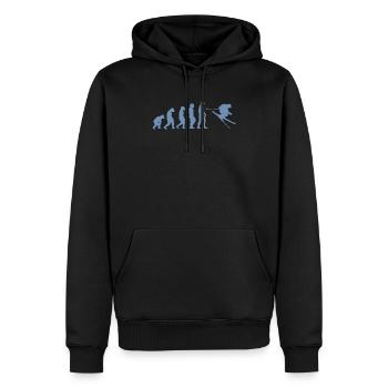 Skifahrer Geschenkidee Ski Design - Männer Premium Bio Hoodie - Schwarz - Vorne - Nico (187cm)