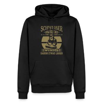 Lustige Schweißer Sprüche Unmögliches - Männer Premium Bio Hoodie - Schwarz - Vorne - Nico (187cm)
