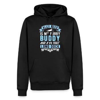 Dock Diving All I Need Is My Furrdy Buddy - Männer Premium Bio Hoodie - Schwarz - Vorne - Nico (187cm)