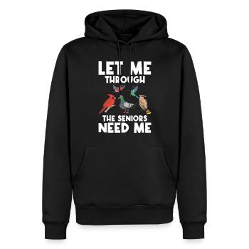 Lassen Sie Mich Durch Die Senioren Brauchen Mich - Männer Premium Bio Hoodie - Schwarz - Vorne - Nico (187cm)
