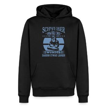 Lustige Schweißer Sprüche Unmögliches - Männer Premium Bio Hoodie - Schwarz - Vorne - Nico (187cm)