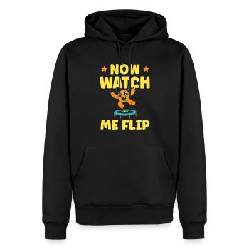 Sehen Sie Sich Jetzt An, Wie Ich Das - Männer Premium Bio Hoodie - Schwarz - Vorne - Nico (187cm)
