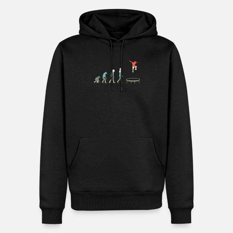 Trampolin Evolution Trampoliner Trampolinist - Männer Premium Bio Hoodie - Schwarz