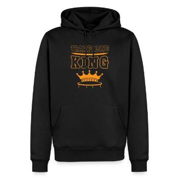 Trampolin King Bounce Trampoliner Trampolinist - Männer Premium Bio Hoodie - Schwarz - Vorne - Nico (187cm)