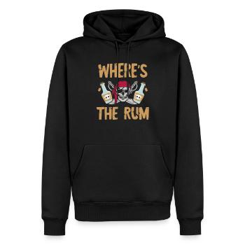 Où est l’amant pirate alcoolique du - Sweat à capuche Premium bio Homme - noir - Devant - Nico (187cm)