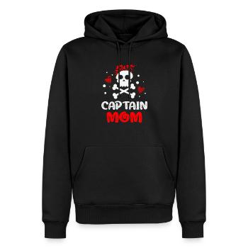 Captain Mom Best Mamar Ever - Sweat à capuche Premium bio Homme - noir - Devant - Nico (187cm)