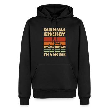 Erneuerbare Energien Ich Bin Ein Großer - Männer Premium Bio Hoodie - Schwarz - Vorne - Nico (187cm)