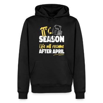 Accountant Bookkeeper Accounting - Men’s Premium Organic Hoodie - black - Front - Nico (187cm)