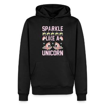 Glitzern wie ein Einhorn Unicorn - Männer Premium Bio Hoodie - Schwarz - Vorne - Nico (187cm)
