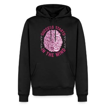 Success Starts In The Mind - Success Mindset Succe - Männer Premium Bio Hoodie - Schwarz - Vorne - Nico (187cm)