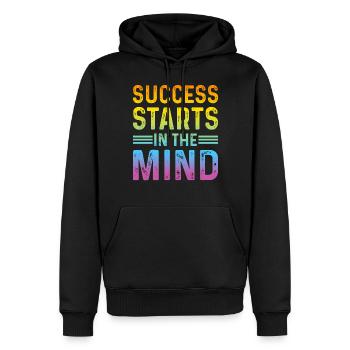 Success Starts In The Mind Motivational Entreprene - Men’s Premium Organic Hoodie - black - Front - Nico (187cm)