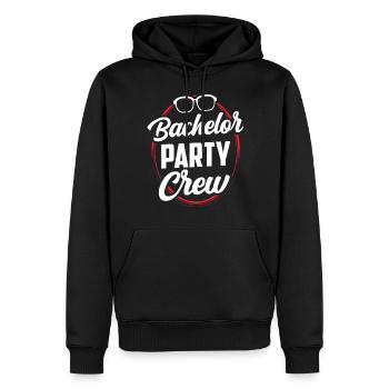 Équipe Bachelor Party Bachelor - Sweat à capuche Premium bio Homme - noir - Devant - Nico (187cm)