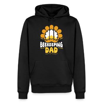 Beekeeping Papa Beekeepers Beekeepers Honey Bee - Men’s Premium Organic Hoodie - black - Front - Nico (187cm)