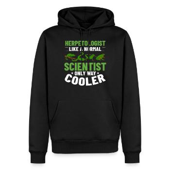 Herpetologie Reptilien Herpetologe Echsen - Männer Premium Bio Hoodie - Schwarz - Vorne - Nico (187cm)