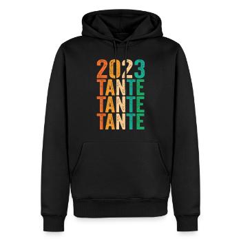 Tante 2023 Schwangerschaft Schwanger Werdende Tant - Männer Premium Bio Hoodie - Schwarz - Vorne - Nico (187cm)