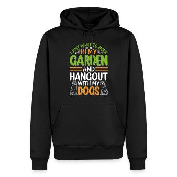 Dog Lover Plant Gardener Jardin Jardinage - Dog Ow - Sweat à capuche Premium bio Homme - noir - Devant - Nico (187cm)