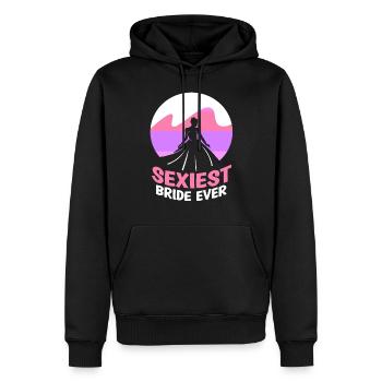 Sexiest Braut Überhaupt Hochzeit Bräute Heiraten - Männer Premium Bio Hoodie - Schwarz - Vorne - Nico (187cm)