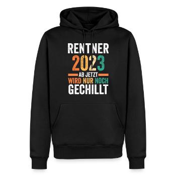 Rente 2023 Pension Pensionär Ruhestand Rentner - Männer Premium Bio Hoodie - Schwarz - Vorne - Nico (187cm)