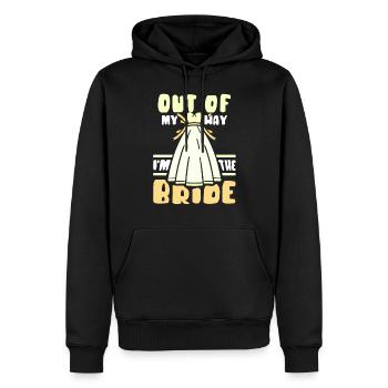À l’écart, je suis le mariage de la mariée - Sweat à capuche Premium bio Homme - noir - Devant - Nico (187cm)