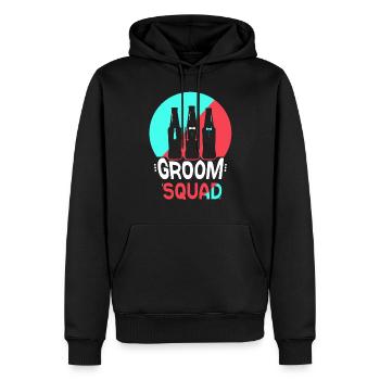 L’équipe du marié dit Mariage de fête de mariage - Sweat à capuche Premium bio Homme - noir - Devant - Nico (187cm)