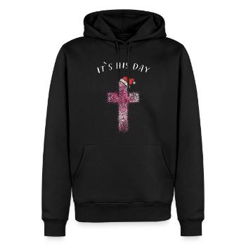 Église de service de Noël Cross - Sweat à capuche Premium bio Homme - noir - Devant - Nico (187cm)