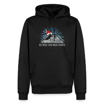 Berge Ski Snowboard Wintersport Weihnachtsmotiv - Männer Premium Bio Hoodie - Schwarz - Vorne - Nico (187cm)