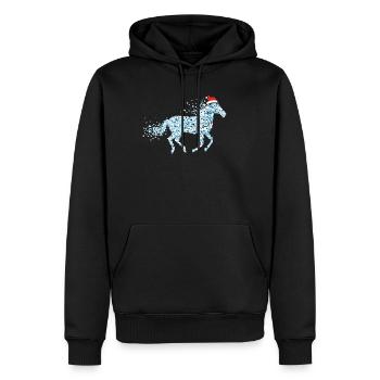 Horse Ponies Horse Girl Christmas Outfit Noël - Sweat à capuche Premium bio Homme - noir - Devant - Nico (187cm)