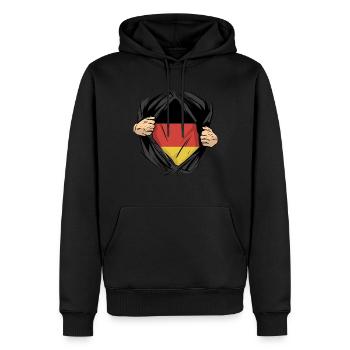 Fantastisches superdeutsches Blut in mir für einen - Männer Premium Bio Hoodie - Schwarz - Vorne - Nico (187cm)