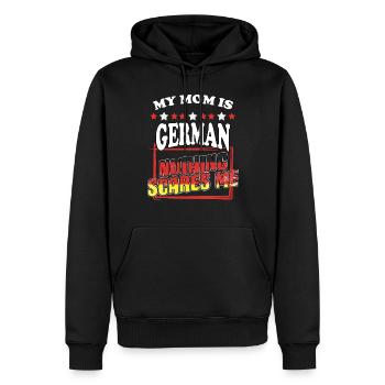 Lustige Deutschland Deutschland Mama Stolz für - Männer Premium Bio Hoodie - Schwarz - Vorne - Nico (187cm)