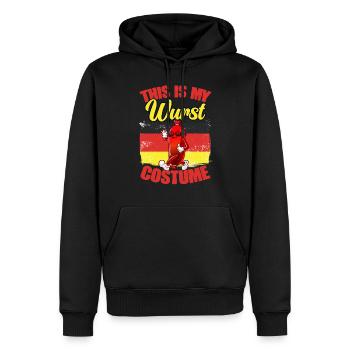 This Is My Wurst Lustige deutsche Wurst A - Männer Premium Bio Hoodie - Schwarz - Vorne - Nico (187cm)