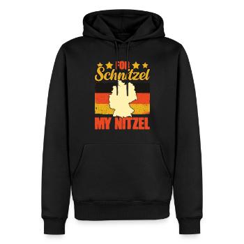 Für Schnitzel My Nitzel Lustiges Deutschland Humor - Männer Premium Bio Hoodie - Schwarz - Vorne - Nico (187cm)