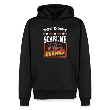 Du machst mir keine Angst Lustig Deutschland - Männer Premium Bio Hoodie - Schwarz - Vorne - Nico (187cm)