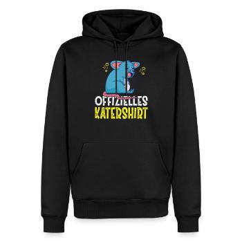 Mein offizielles Katershirt Kater Wein Bier Saufen - Männer Premium Bio Hoodie - Schwarz - Vorne - Nico (187cm)