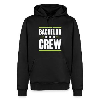 Équipage Bachelor - Sweat à capuche Premium bio Homme - noir - Devant - Nico (187cm)