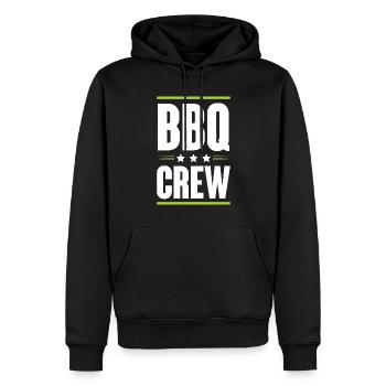 Équipe de barbecue - Sweat à capuche Premium bio Homme - noir - Devant - Nico (187cm)