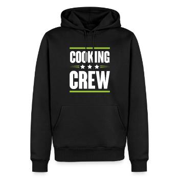 Cooking Crew - Männer Premium Bio Hoodie - Schwarz - Vorne - Nico (187cm)