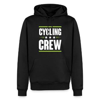Cycling Crew - Männer Premium Bio Hoodie - Schwarz - Vorne - Nico (187cm)