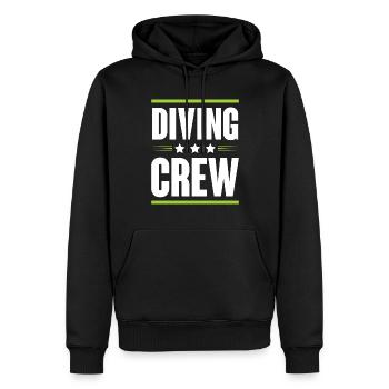 Diving Crew - Men’s Premium Organic Hoodie - black - Front - Nico (187cm)